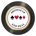 Fours Suits Club Aluminum Poker Card Guards - Black - Front