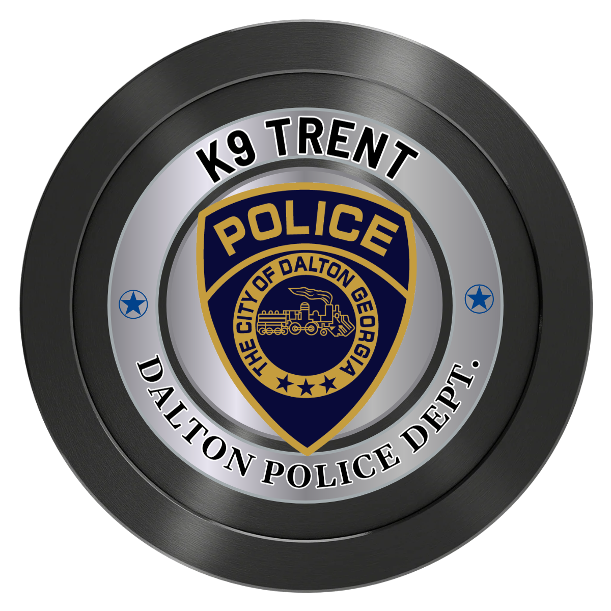 K-9 Trent Aluminum Poker Chips - Black - Back