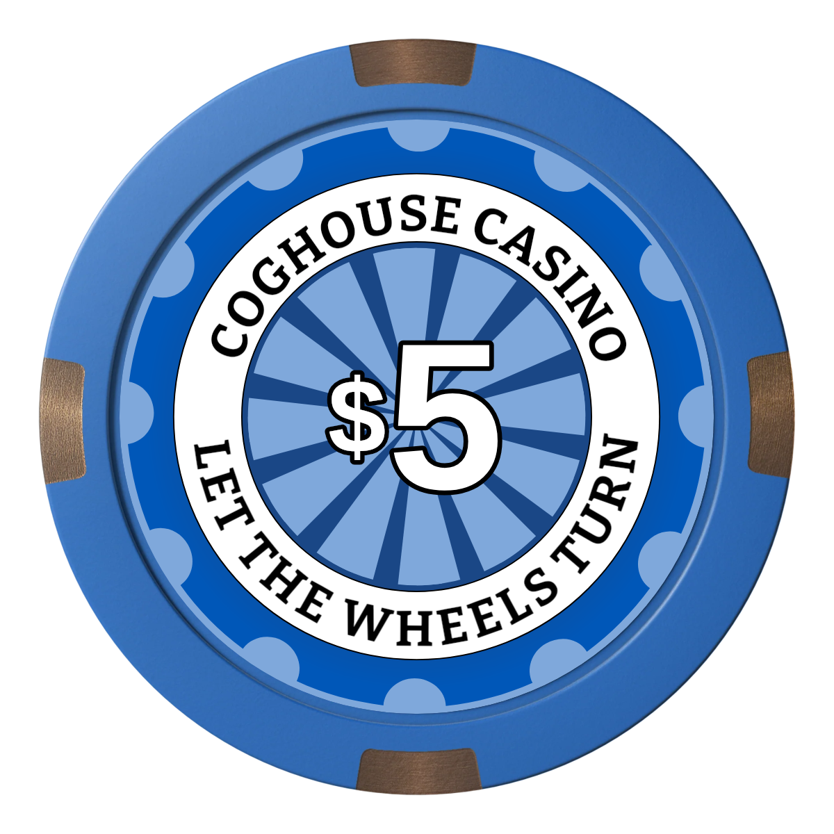 Cog House Composite & Metal Hybrid Poker Card Protectors - Blue - Back