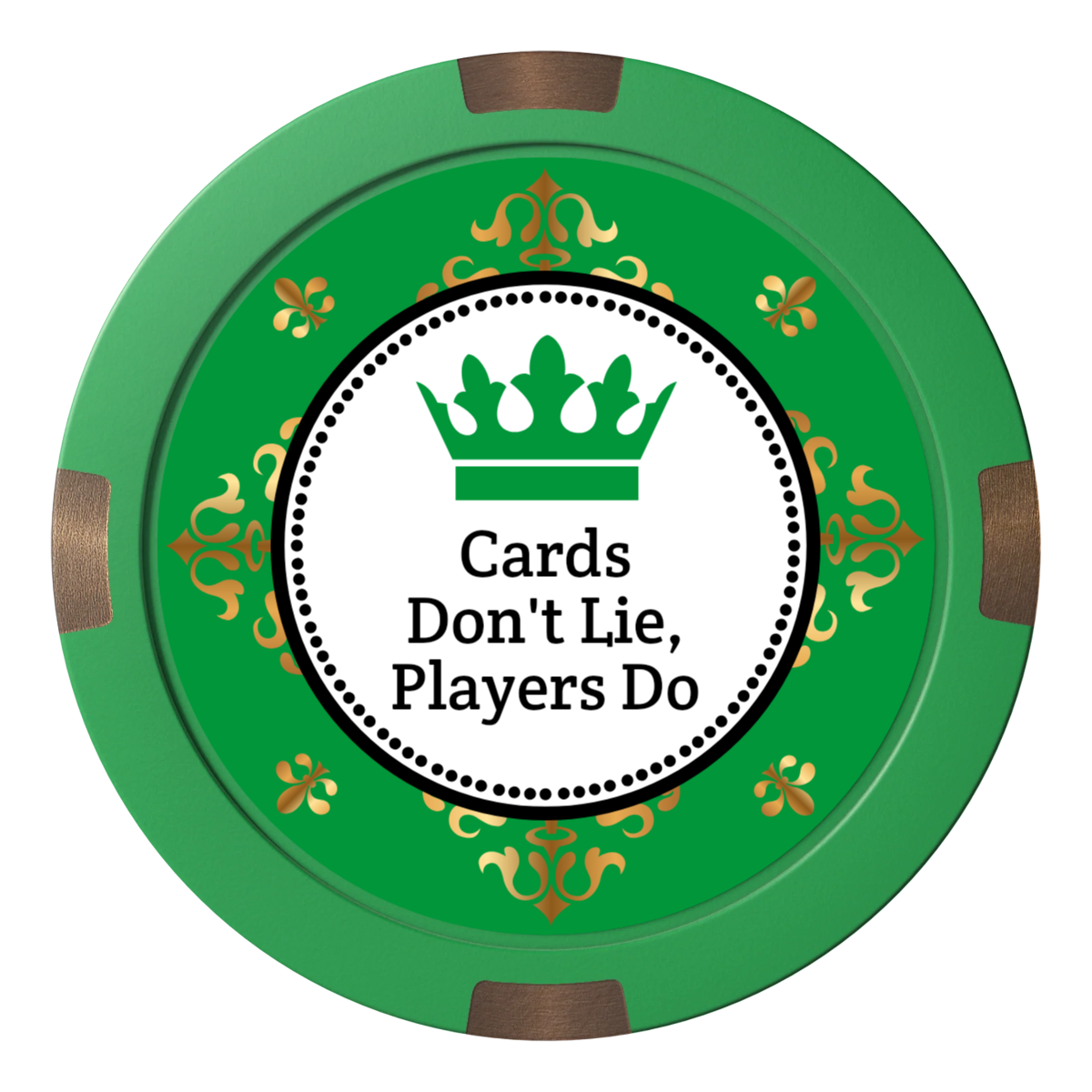 Monaco #001 Composite & Metal Hybrid Poker Card Protectors - Green - Back