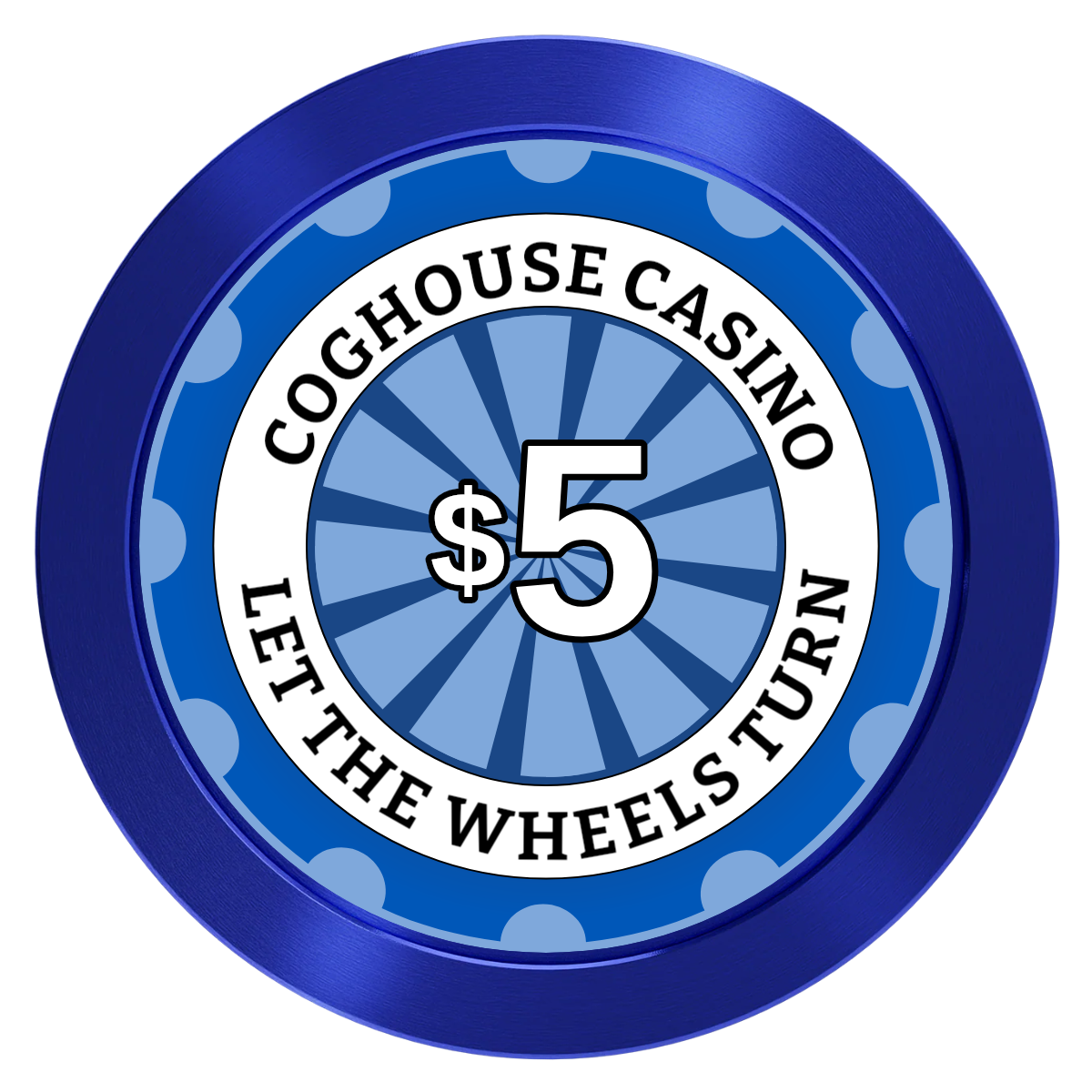 Cog House Aluminum Poker Card Guards - Blue - Front