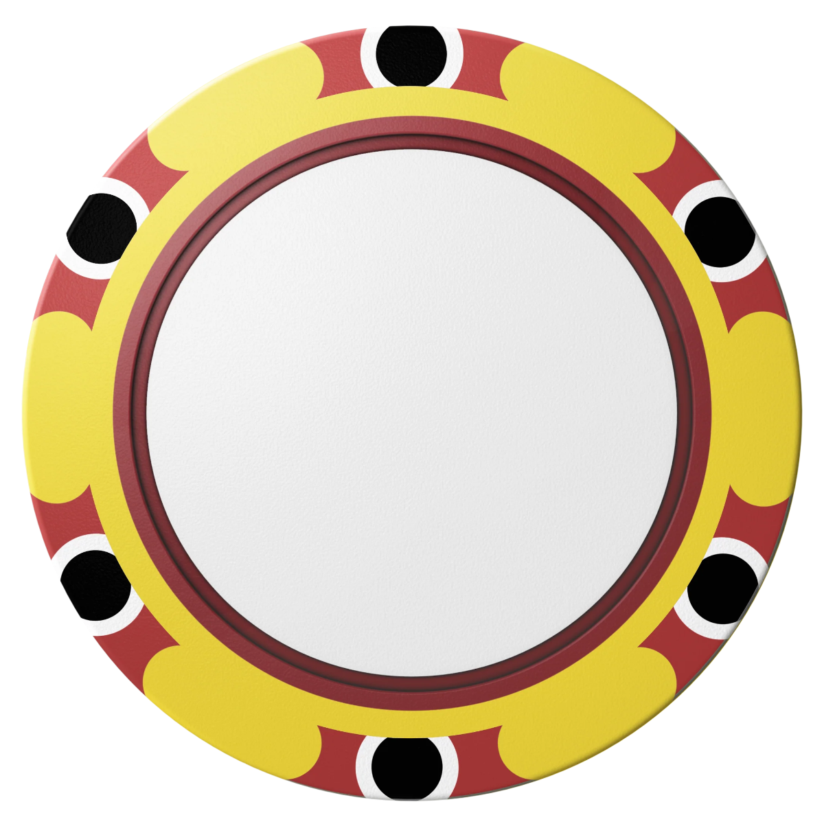 Create Your Own Clay Poker Chips - Yellow / Monte Carlo / 40mm - Front