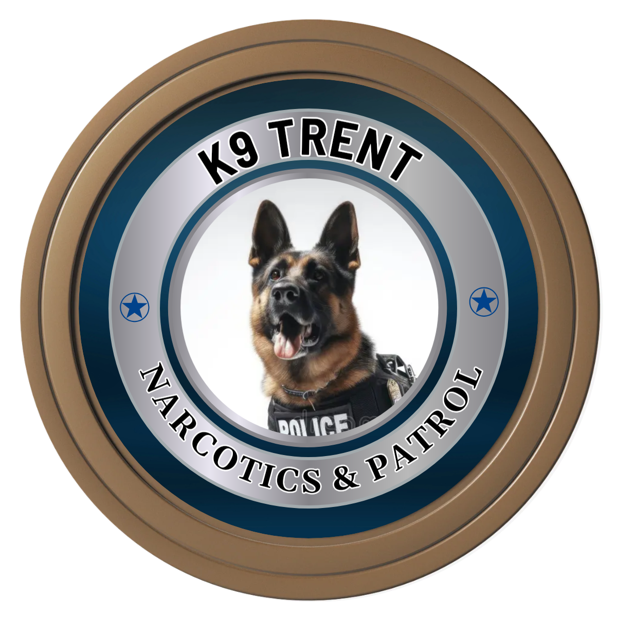 K-9 Trent Composite Poker Chips - Brown / Solid - Front