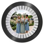 Be My Bridesmaid Simple Aluminum Poker Chips - Black - Back