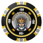 Kings Clay Poker Chips - Black / Monte Carlo / 40mm - Back