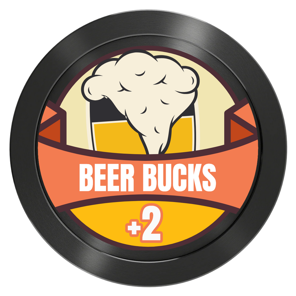 Banner Brew Aluminum Poker Chips - Black - Back