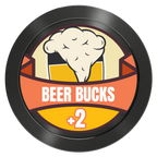 Banner Brew Aluminum Poker Chips - Black - Back