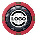 Auto Marked IV Composite & Metal Hybrid Poker Chips - Red - Back