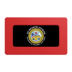 1st Infantry Division Rectangular Poker Chip Plaques - Red - Back