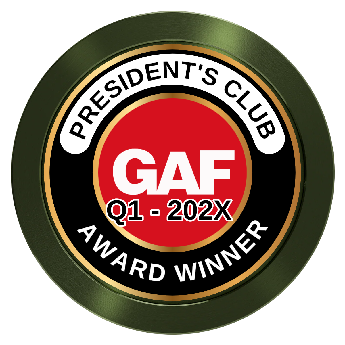President's Club Aluminum Poker Chips - Green - Back