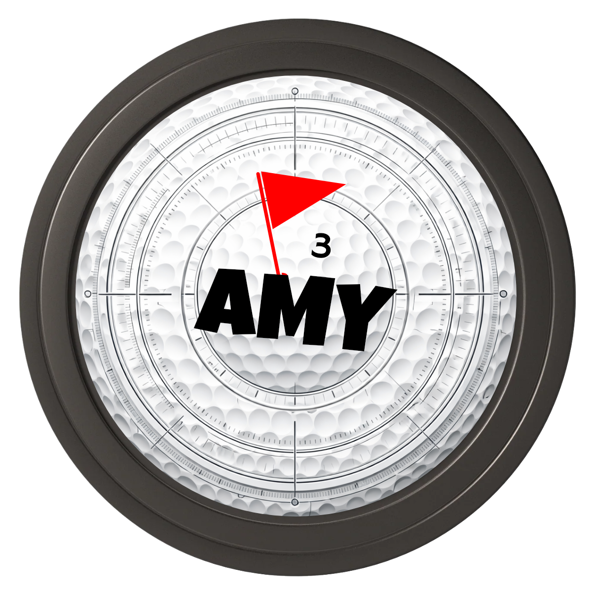 Ball Marcus Jr. Composite Poker Chips - Black / Solid - Front