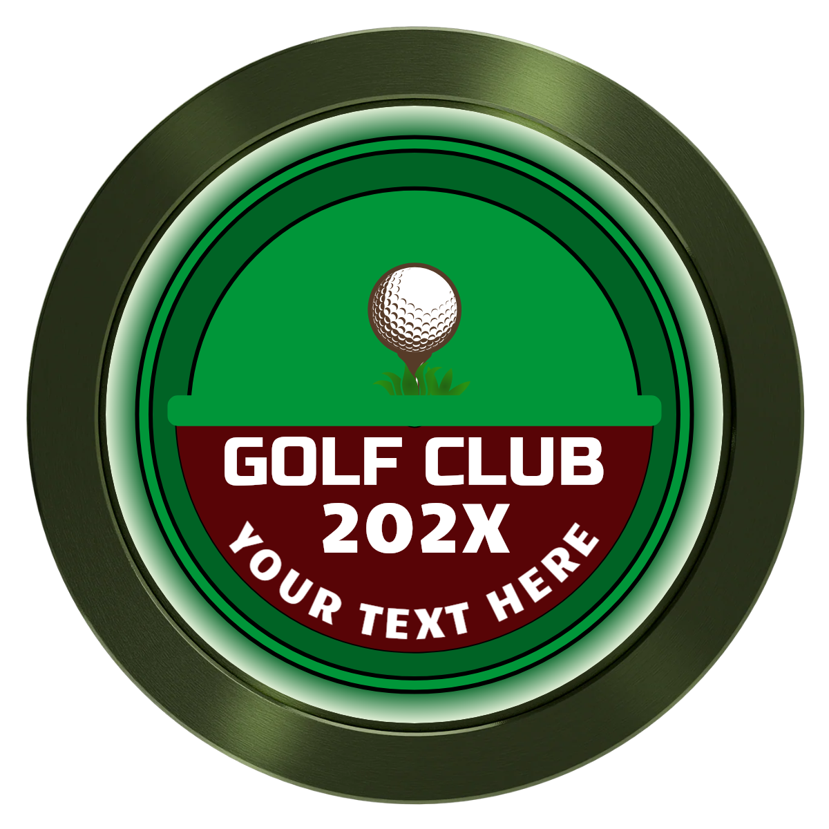 Teed Up Aluminum Poker Chips - Green - Back