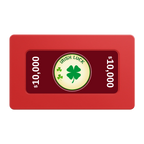 Irish Luck Rectangular Poker Chip Plaques - Red - Back