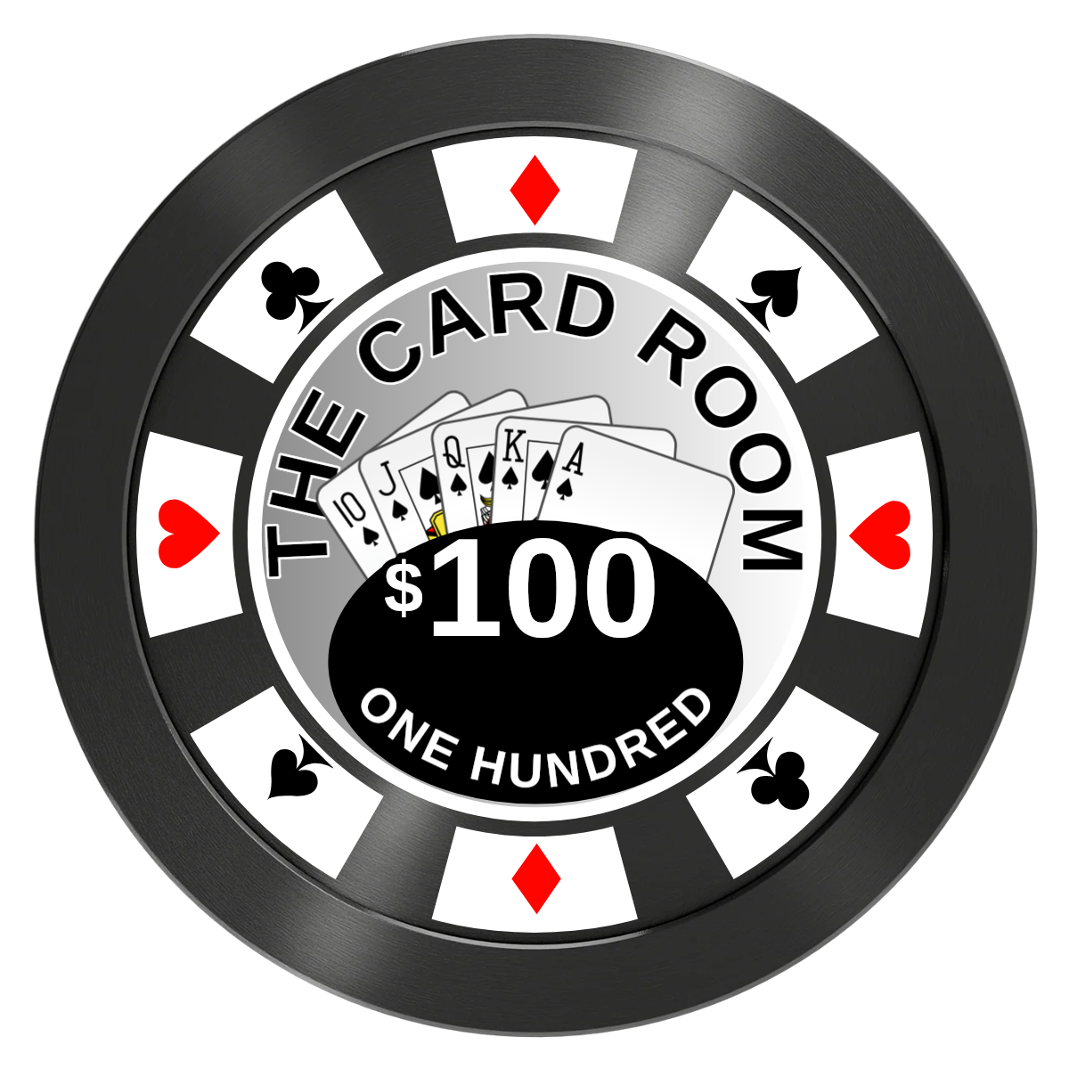 A Suitable Design Aluminum Poker Chips - Black - Back