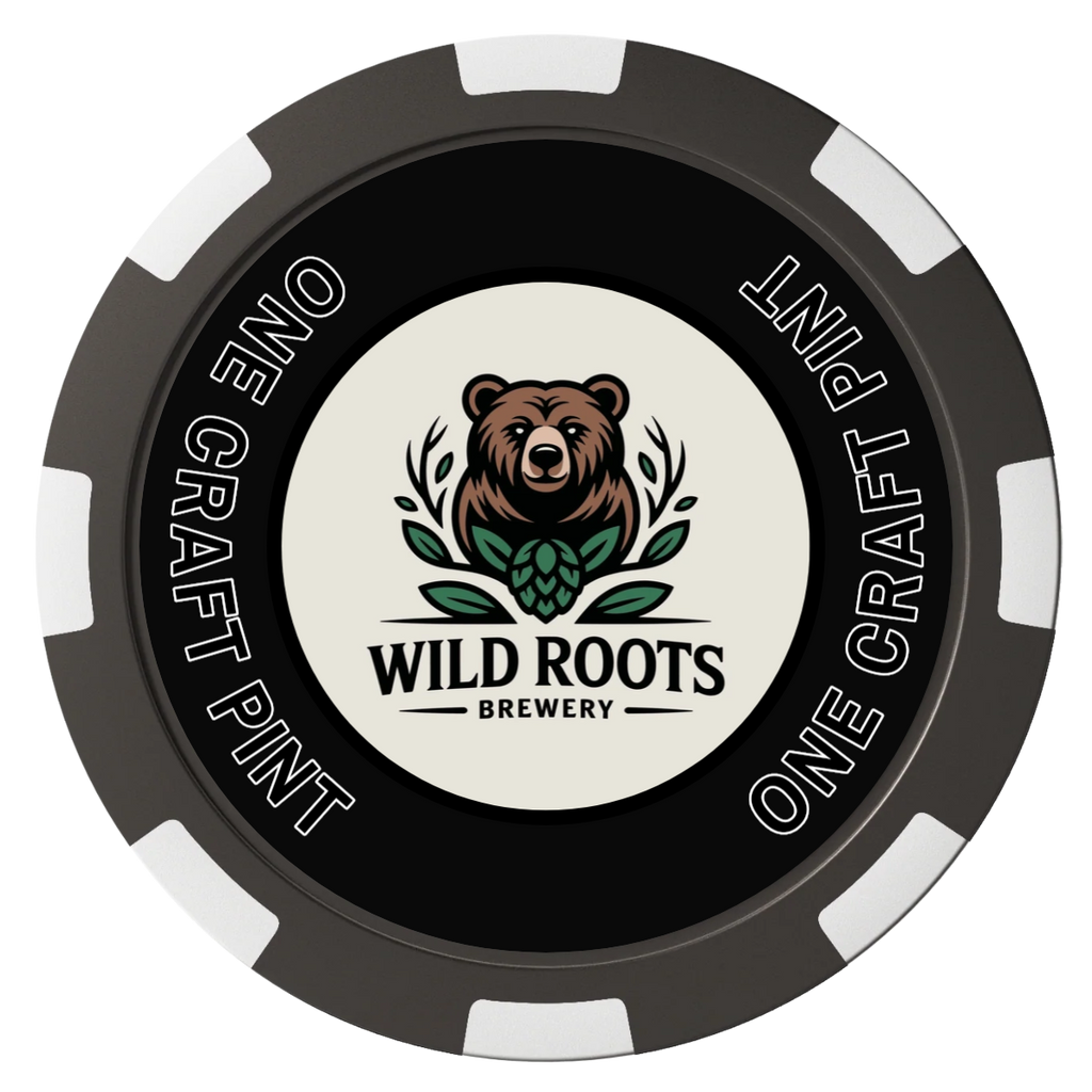 Drink On Us Magnetic Composite Poker Chips - Black / 8 Spot - Back