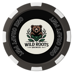 Drink On Us Magnetic Composite Poker Chips - Black / 8 Spot - Back