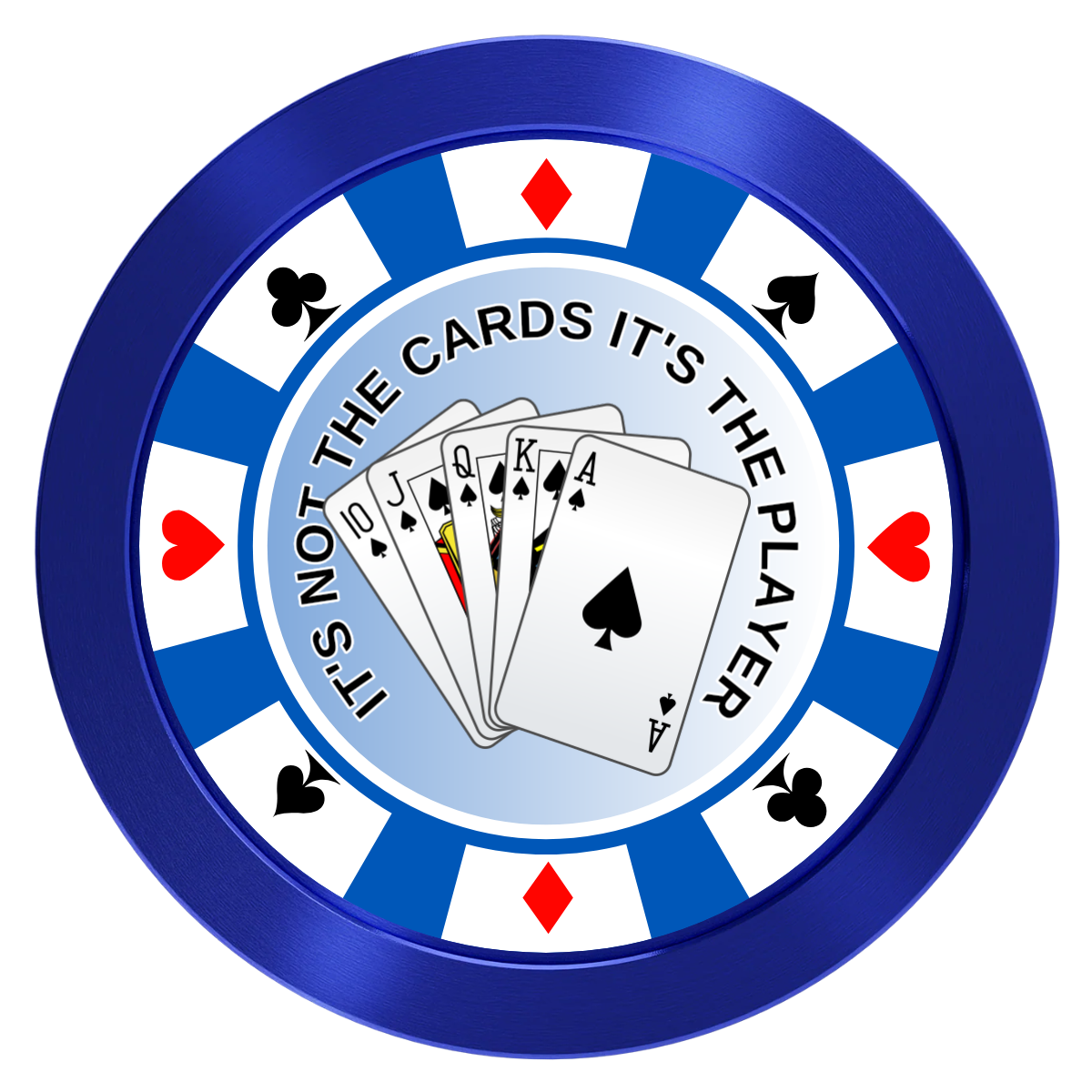 A Suitable Design Aluminum Poker Card Guards - Blue - Front