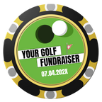 Putting Around Tournament Clay Poker Chips - Black / Monte Carlo / 40mm - Back