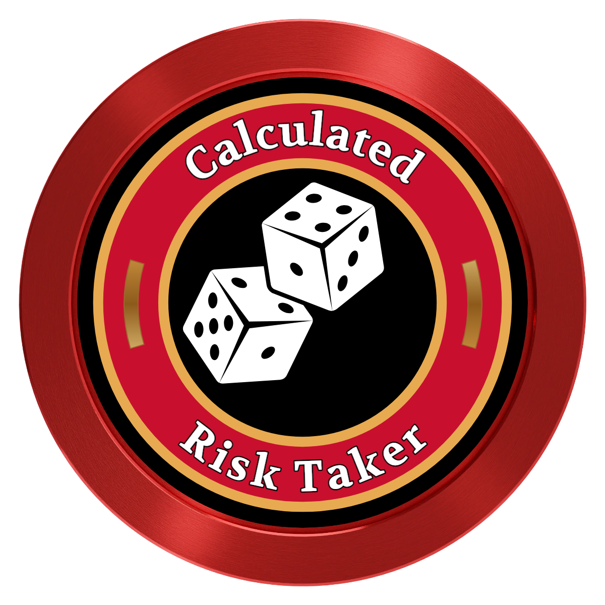 Dave's Lucky Casino Aluminum Poker Card Guards - Red - Back