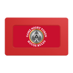 Stacked Suits Rectangular Poker Chip Plaques - Red - Back