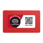 Car Wash Promotion Rectangular Poker Chip Plaques - Red - Back
