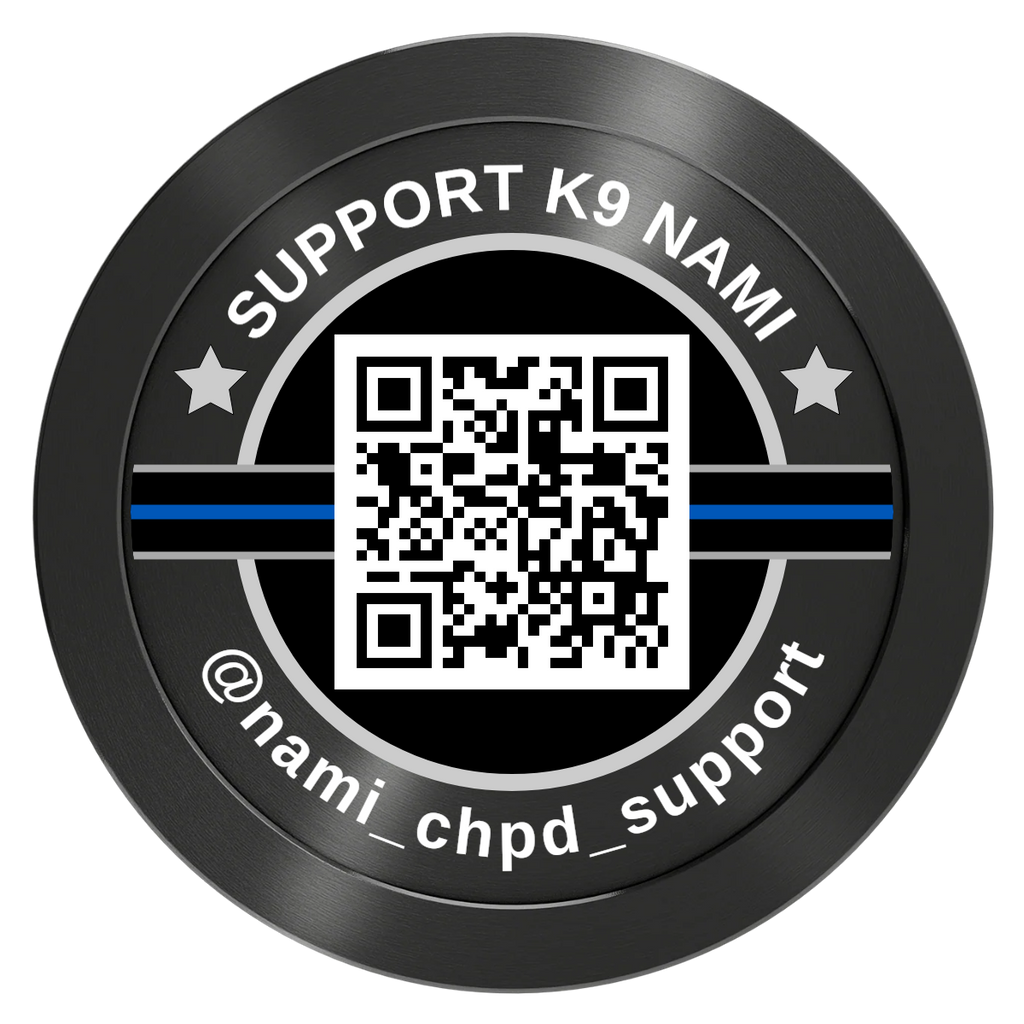 Police Department K9 #02 Aluminum Poker Chips - Black - Back