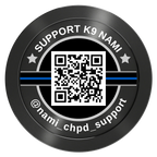 Police Department K9 #02 Aluminum Poker Chips - Black - Back