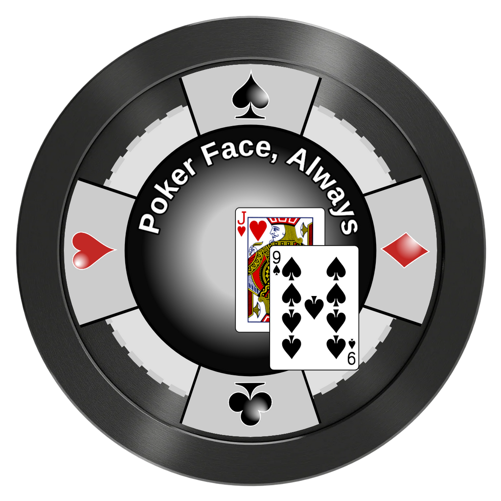 Jack Nine Card Room Aluminum Poker Card Guards - Black - Front