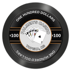 Palmer's Casino Aluminum Poker Chips - Black - Front
