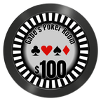 Gabe's Poker Room Aluminum Poker Chips - Black - Back