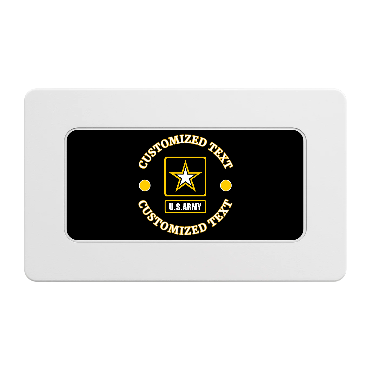 Army Strong Rectangular Poker Chip Plaques - White - Front