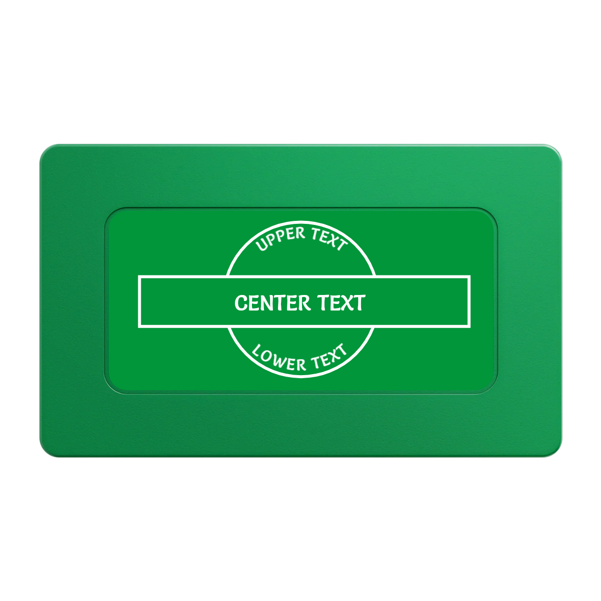 Crisp Banner Rectangular Poker Chip Plaques - Green - Back