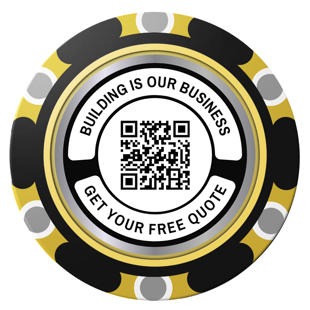 Acme Construction Clay Poker Chips - Black / Monte Carlo / 40mm - Front