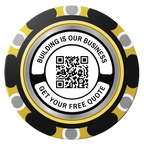 Acme Construction Clay Poker Chips - Black / Monte Carlo / 40mm - Front