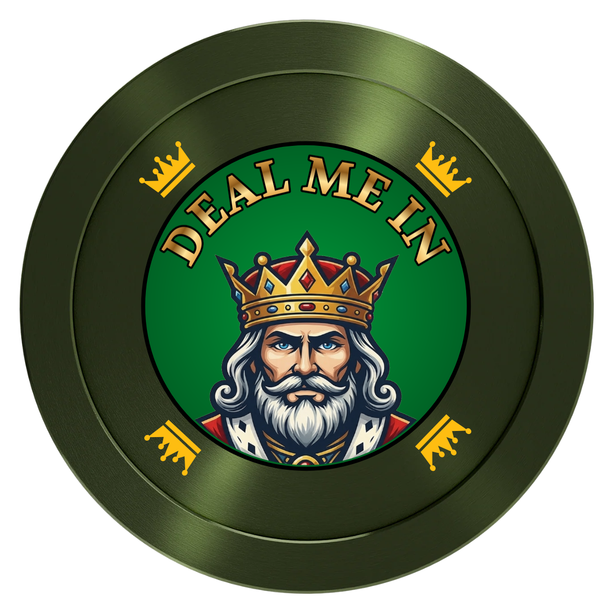 Kings Aluminum Poker Card Guards - Green - Back