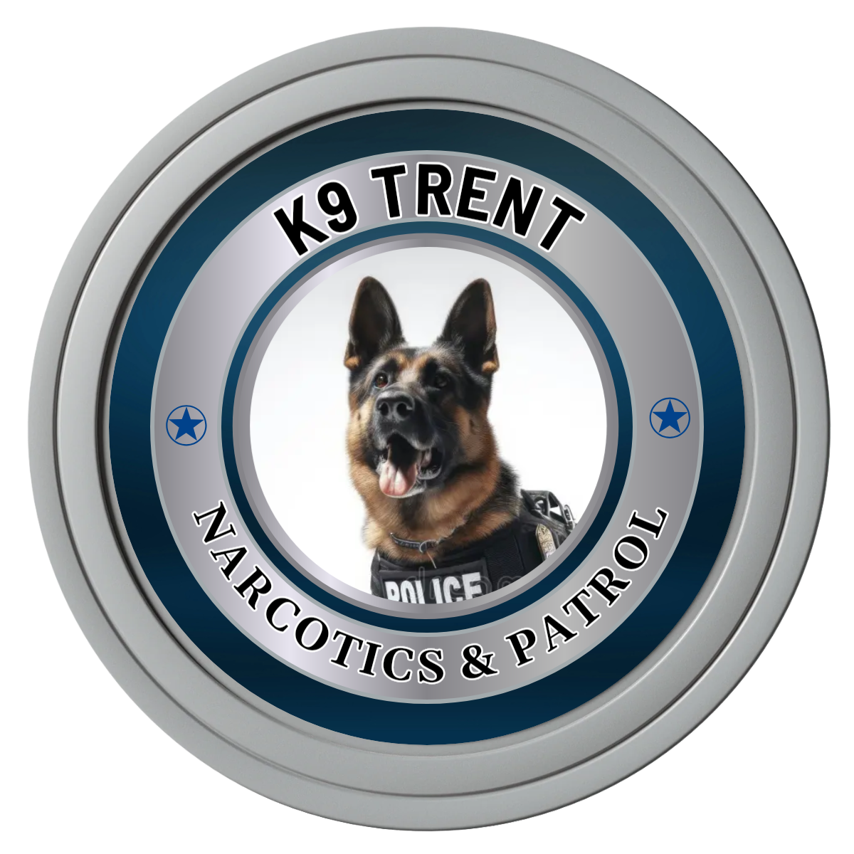 K-9 Trent Composite Poker Chips - Gray / Solid - Front