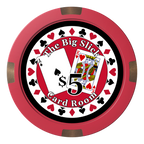 AK Big Slick Composite & Metal Hybrid Poker Chips - Red - Back