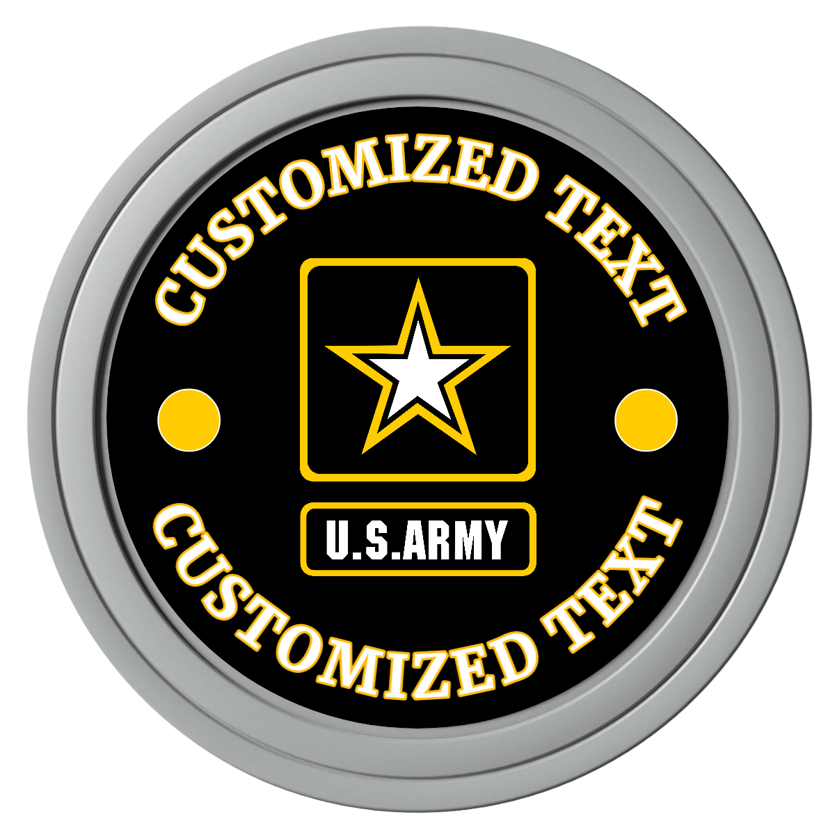 Army Strong Composite Poker Chips - Gray / Solid - Front
