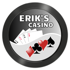 Erik's Casino Aluminum Poker Chips - Black - Back