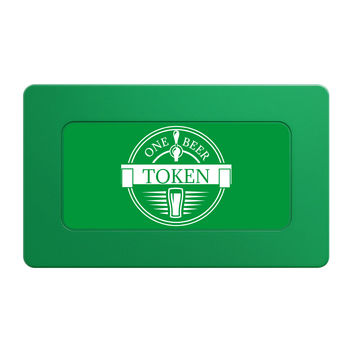 Tap Out Rectangular Poker Chip Plaques - Green - Back