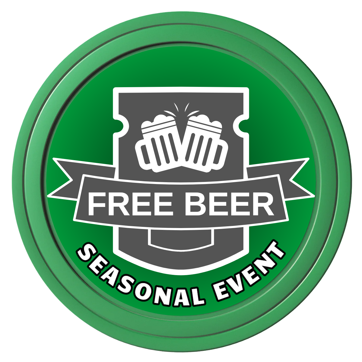 Craft Beer #001 Composite Poker Chips - Green / Solid - Front