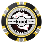 Ace Gillet's Clay Poker Chips - Black / Monte Carlo / 40mm - Back