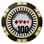 Gabe's Poker Room Clay Poker Chips - Black / Monte Carlo / 40mm - Back