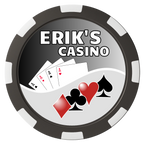 Erik's Casino Composite Poker Chips - Black / 8 Spot - Front