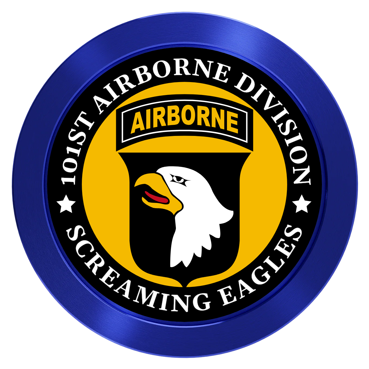 Army Airborne Aluminum Poker Chips - Blue - Back