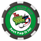 Golf Slogan Magnetic Composite Poker Chips - Black / 8 Spot - Back
