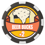 Banner Brew Composite Poker Chips - Black / 8 Spot - Front