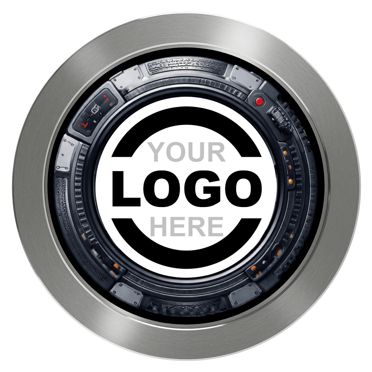 Auto Marked IV Aluminum Poker Chips - Silver - Back