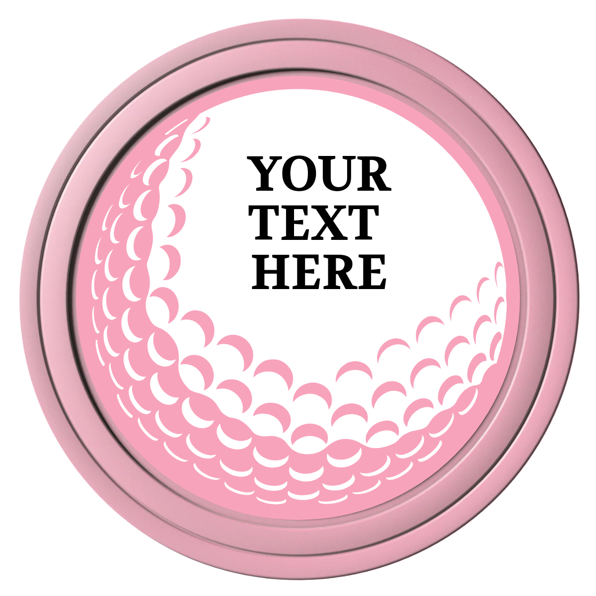 Hole In One Composite Poker Chips - Pink / Solid - Front