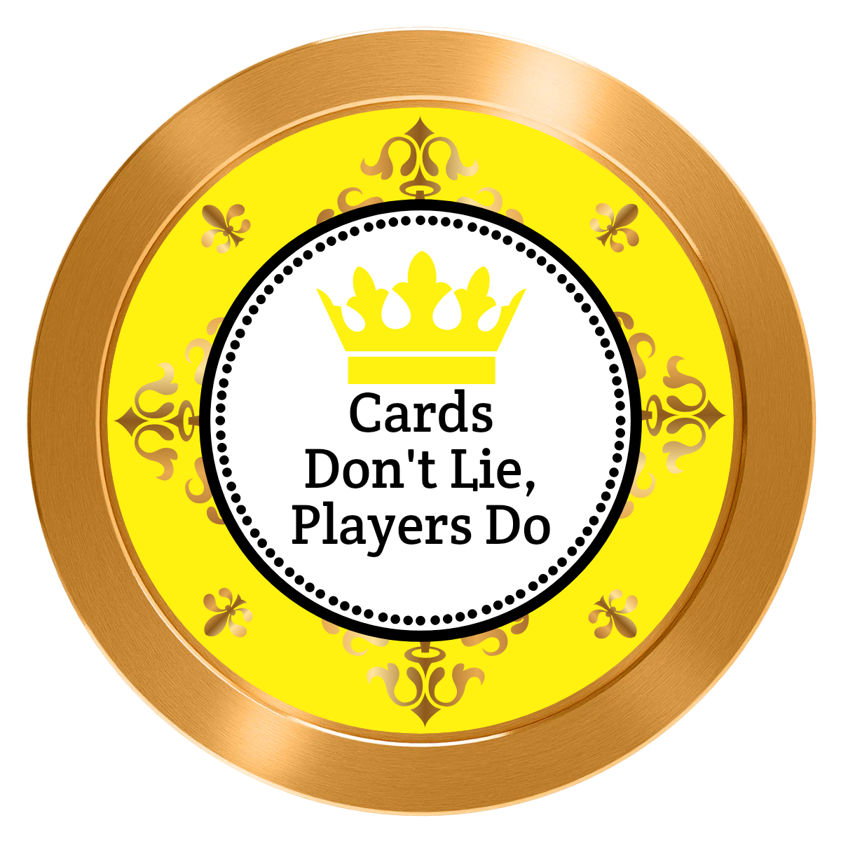 Monaco #001 Aluminum Poker Card Guards - Gold - Back